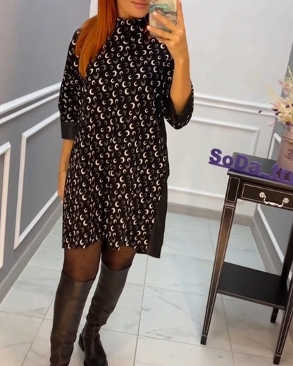 Casual butterfly printed dress