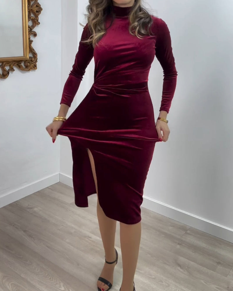 Abstract pattern print casual dress