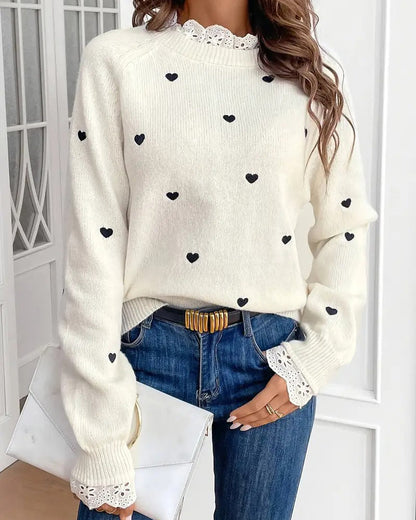 Casual Heart Fashion Pullover