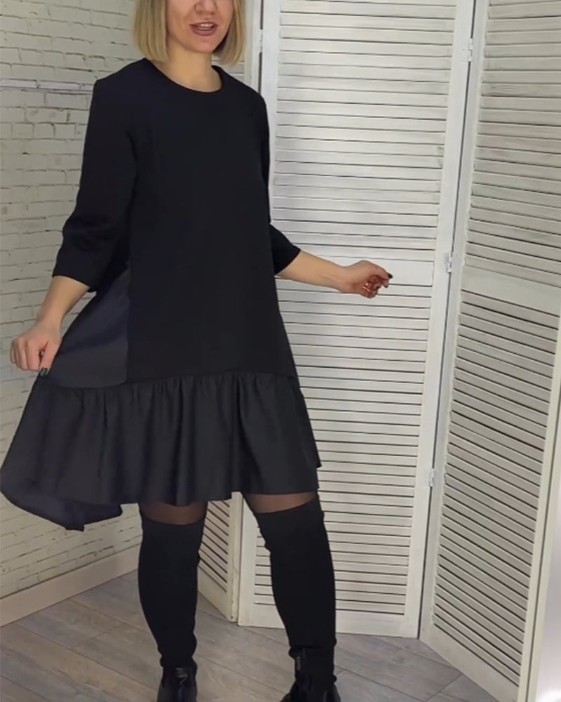 Round neck elegant dress