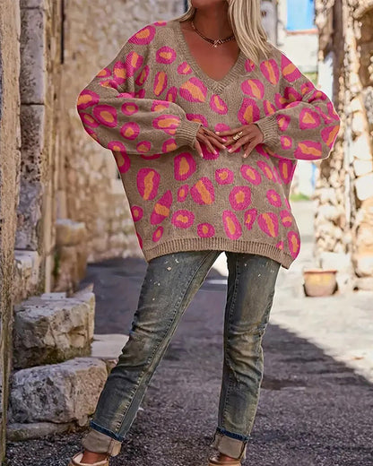 Casual V-Neck Warm Loose Pullover