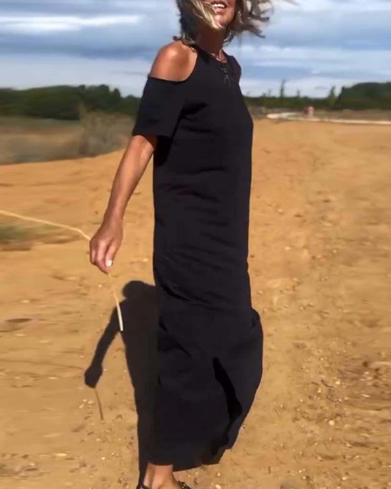 Fashion Casual Off-Shoulder Slim Dress