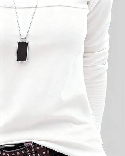 Slim Fit Pleated Long Sleeve Top