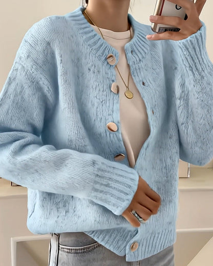 Comfortable Solid Color Cardigan Sweater