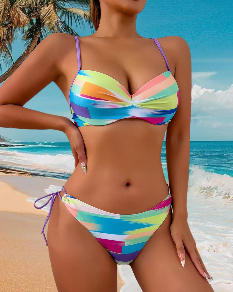 Two-Piece Printed Rope Bikini