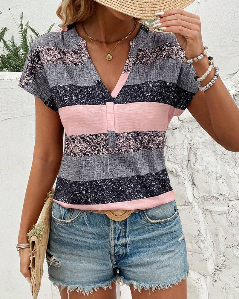 V-Neck Short-Sleeved T-Shirt