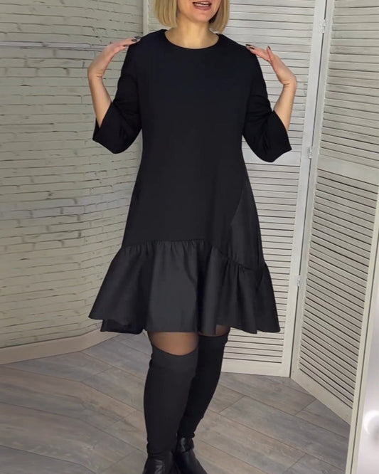 Round neck elegant dress