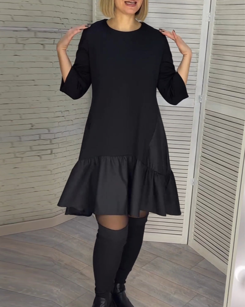 Round neck elegant dress