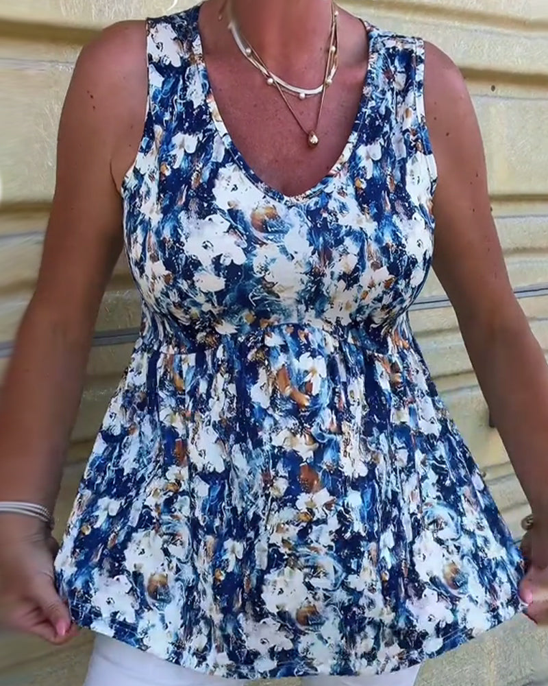 Sexy Printed Sleeveless Tank Top