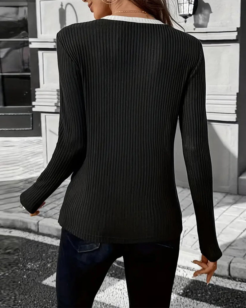 Casual Fashion Crew Neck T-shirt