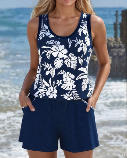 Two-Piece Leisure Holiday Style Swimsuit