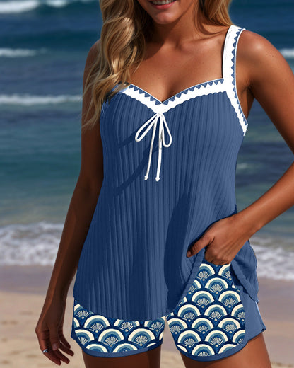 Strapless Boxer Swimsuit