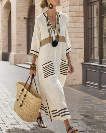 Holiday Contrast Loose Dress