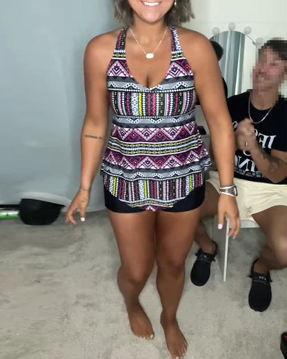 Tank Top Print Two Piece Swimsuit