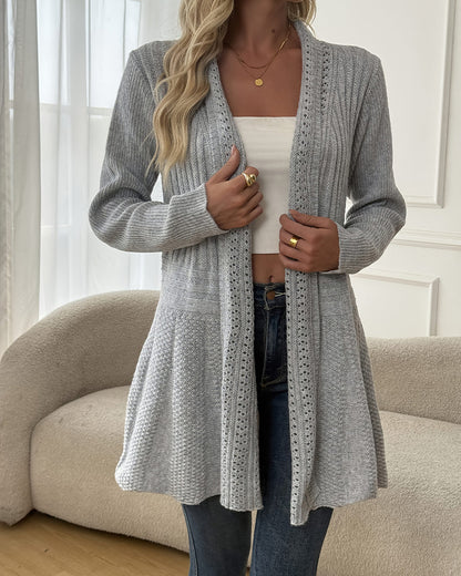 Mid-Length Cardigan Sweater Jacket