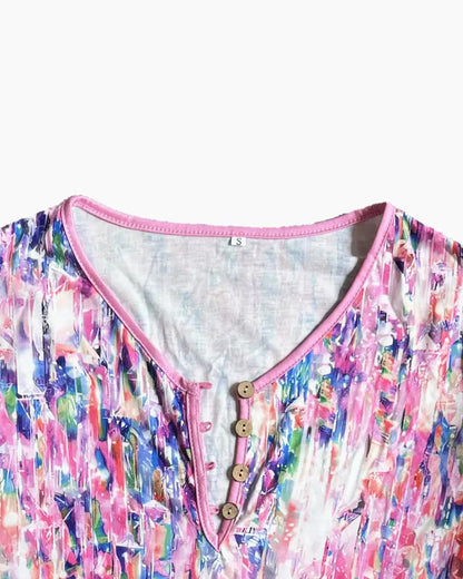Colorful Printed Fashion Street Blouse