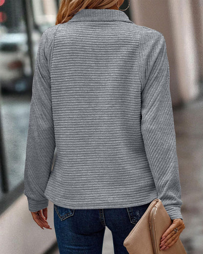 Solid Color Zip-up Hoodie