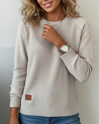 Fashionable Crew Neck Pullover