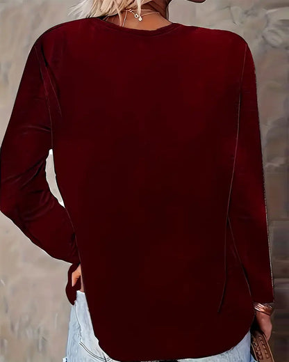 Button-Down Long-Sleeved Top
