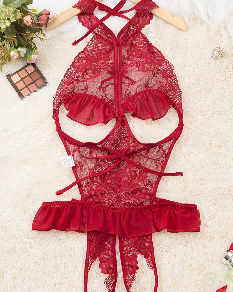 Lace Hollow Sexy One-Piece Underwear