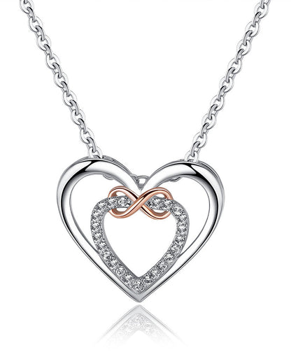 Fashion two-color love necklace