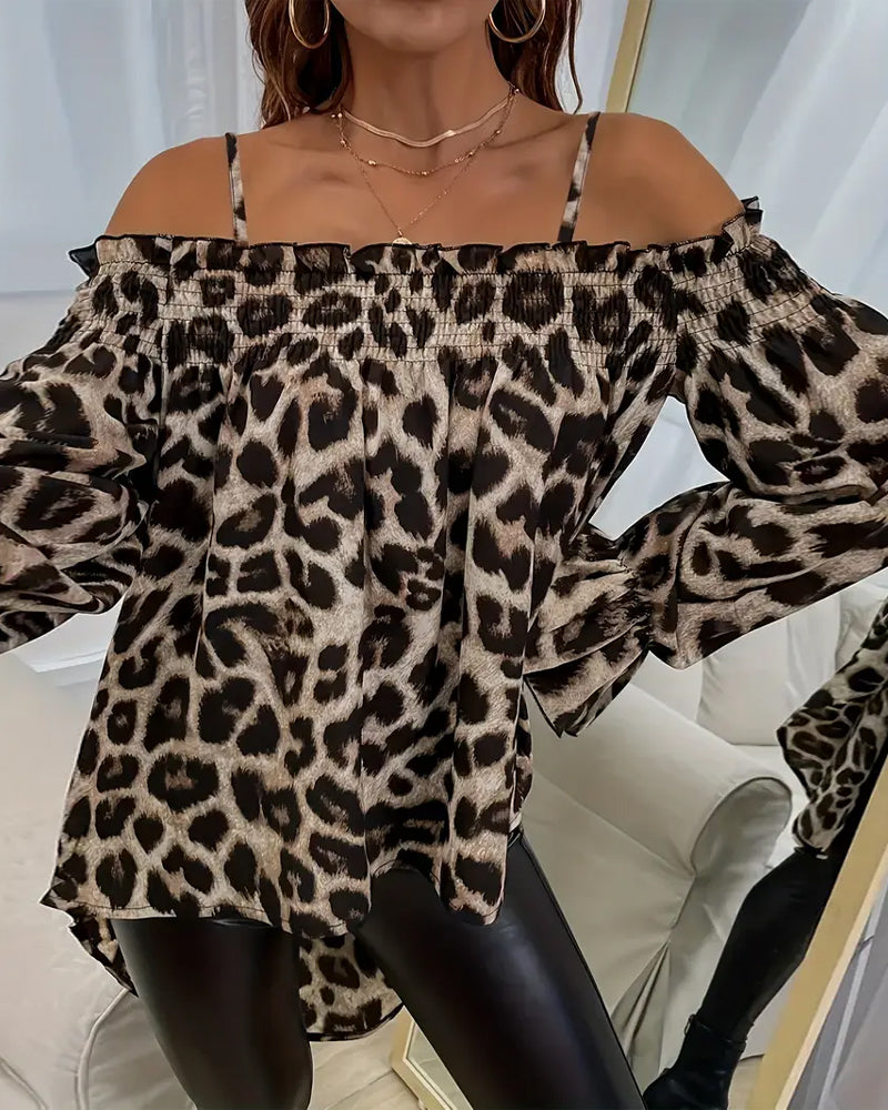 Leopard Print Camisole Blouse