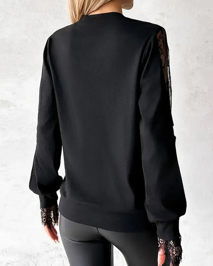 Lace Paneled Sexy Top