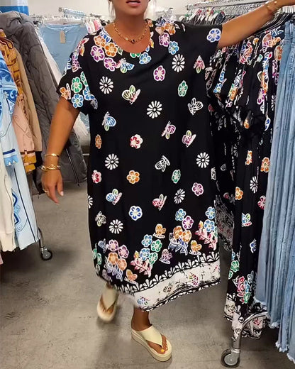 Oversized Printed Loose Dress