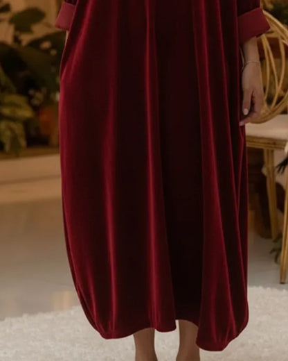 V-Neck Loose Fashionable Dress