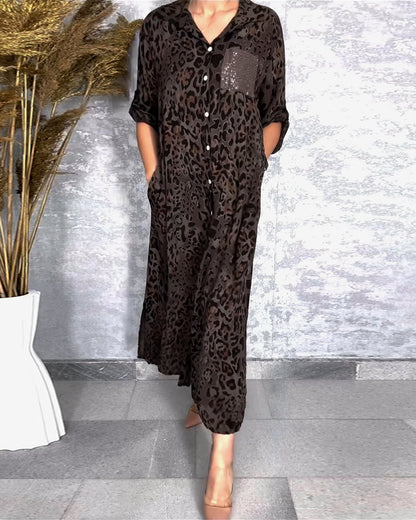 Printed Leopard Dress