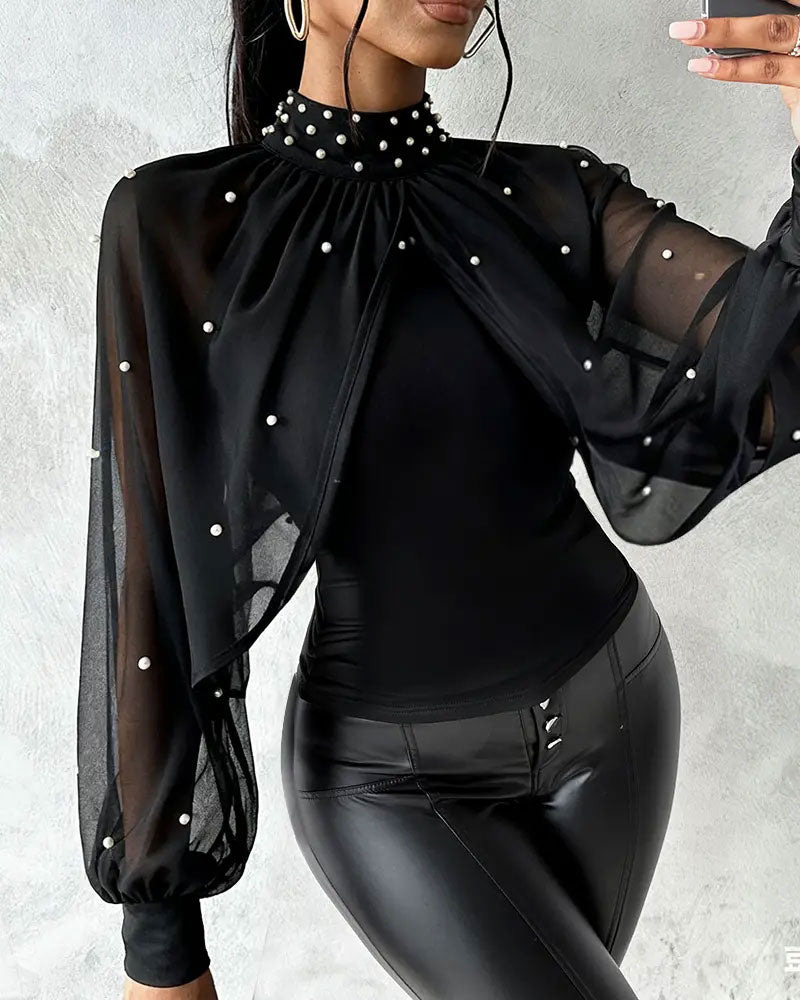 Elegant Lantern Sleeve Top