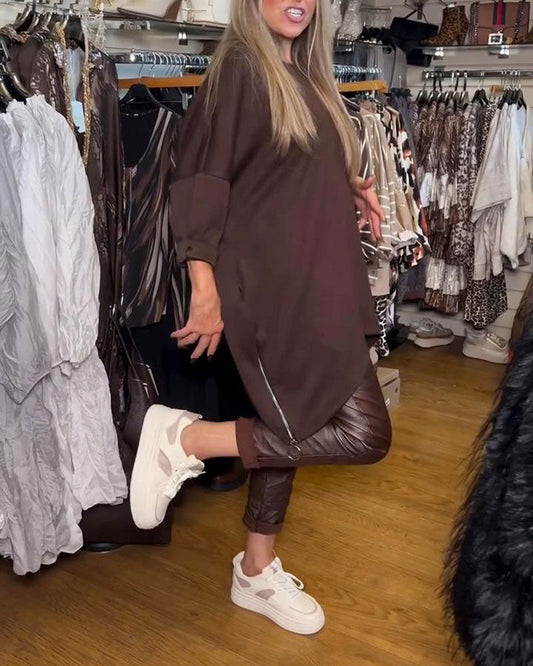 Round - neck Loose - fitting Sweatshirt