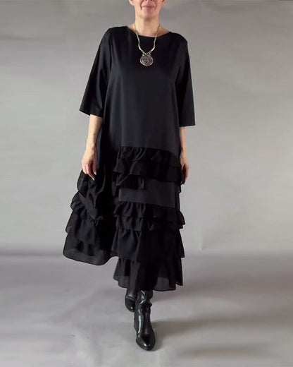 Round Neck Double-Layered Dress