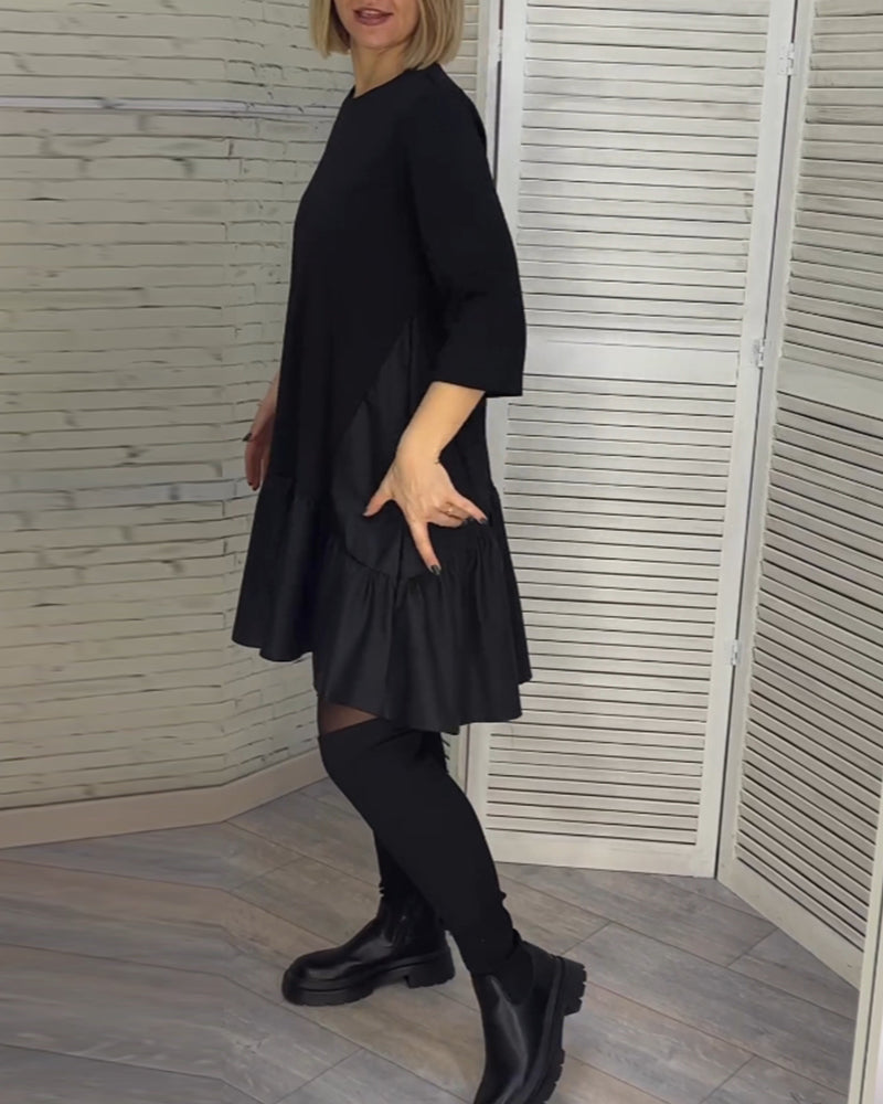 Round neck elegant dress