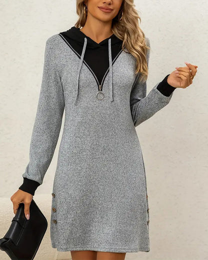 Casual Hooded Comfort Dress