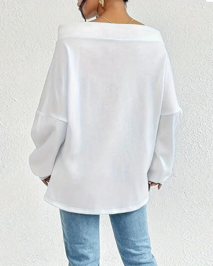 Fashion Solid Color Sweatshirt