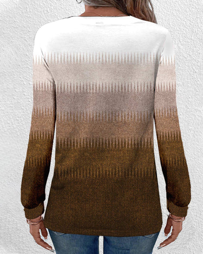 Gradient Long Sleeve Top