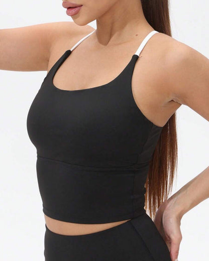 Integrated Chest Pad Sports Tank Top