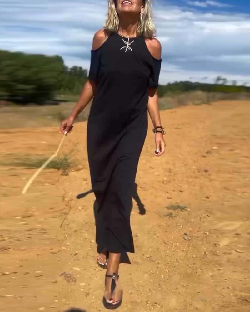 Fashion Casual Off-Shoulder Slim Dress