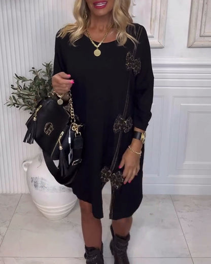 Fashion Solid Color Bow Design Dress