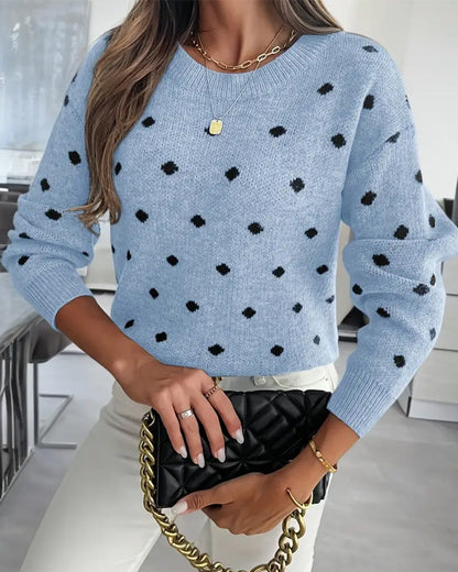 Crew Neck Long-Sleeved Pullover