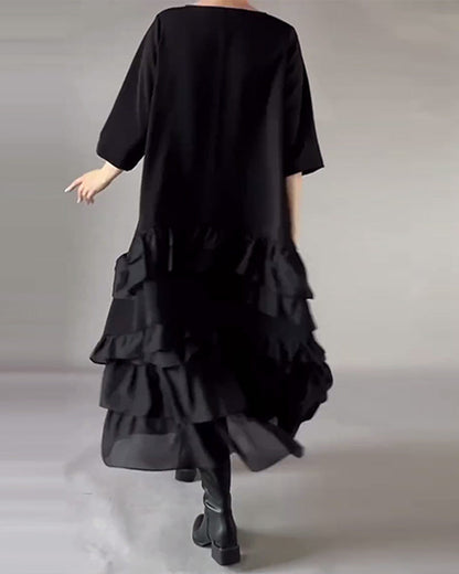 Round Neck Double-Layered Dress