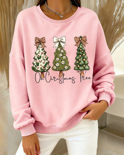 Drop-Shoulder Printed Loose Sweatshirt