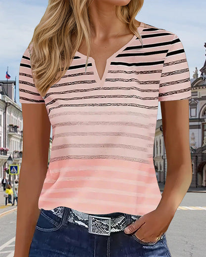 Casual Striped Slim T-Shirt