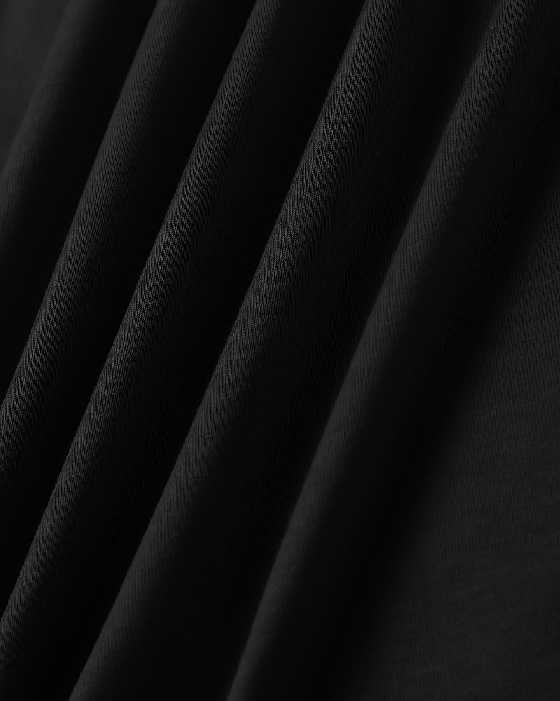 V-Neck Suspender Slit Printed Dress