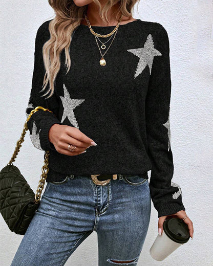 Fashionable Five-Pointed Star Pullover
