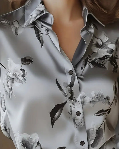 Retro Style Floral Print Shirt