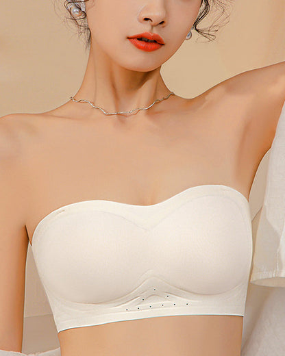 Strapless Solid Color Comfort Bra