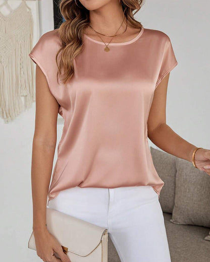 Lace Stitching Solid Color Hollow Blouse