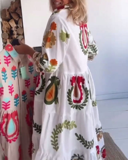 Floral Graphic Print Dress